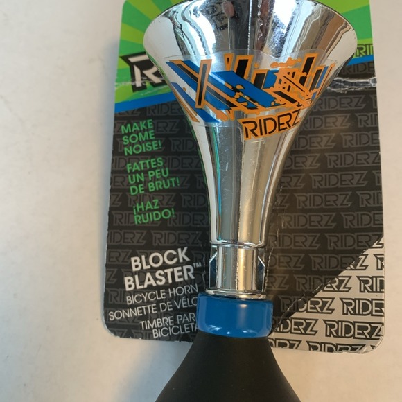 Riderz Block Blaster Chrome Bicycle Horn New In Package - Picture 2 of 12